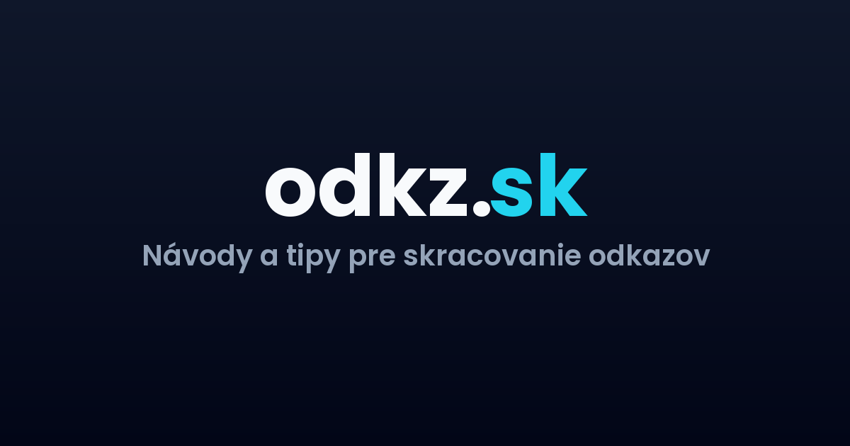 Ako a prečo vznikol odkz.sk